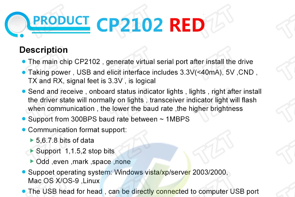 Cp2102 usb 2,0 to uart ttl 5pin stecker modul serieller konverter stc ersetzen ft232 ch340 pl2303 cp2102 micro usb für arduino – Detail 2