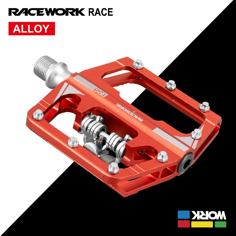 RACEWORK MTB Klickpedal-Set, einseitiger Clip, kompakter Doppelfunktions-Leistungsmesser, Pedalen, Plattform, Mountainbike-Pedale – Detail 9