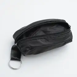 Portable Mini Zipper Coin Purse Men Soft PU Leather Car Key Case Fashion Coin Purse Gift Mini Zipper Soft Purses Key Bags
