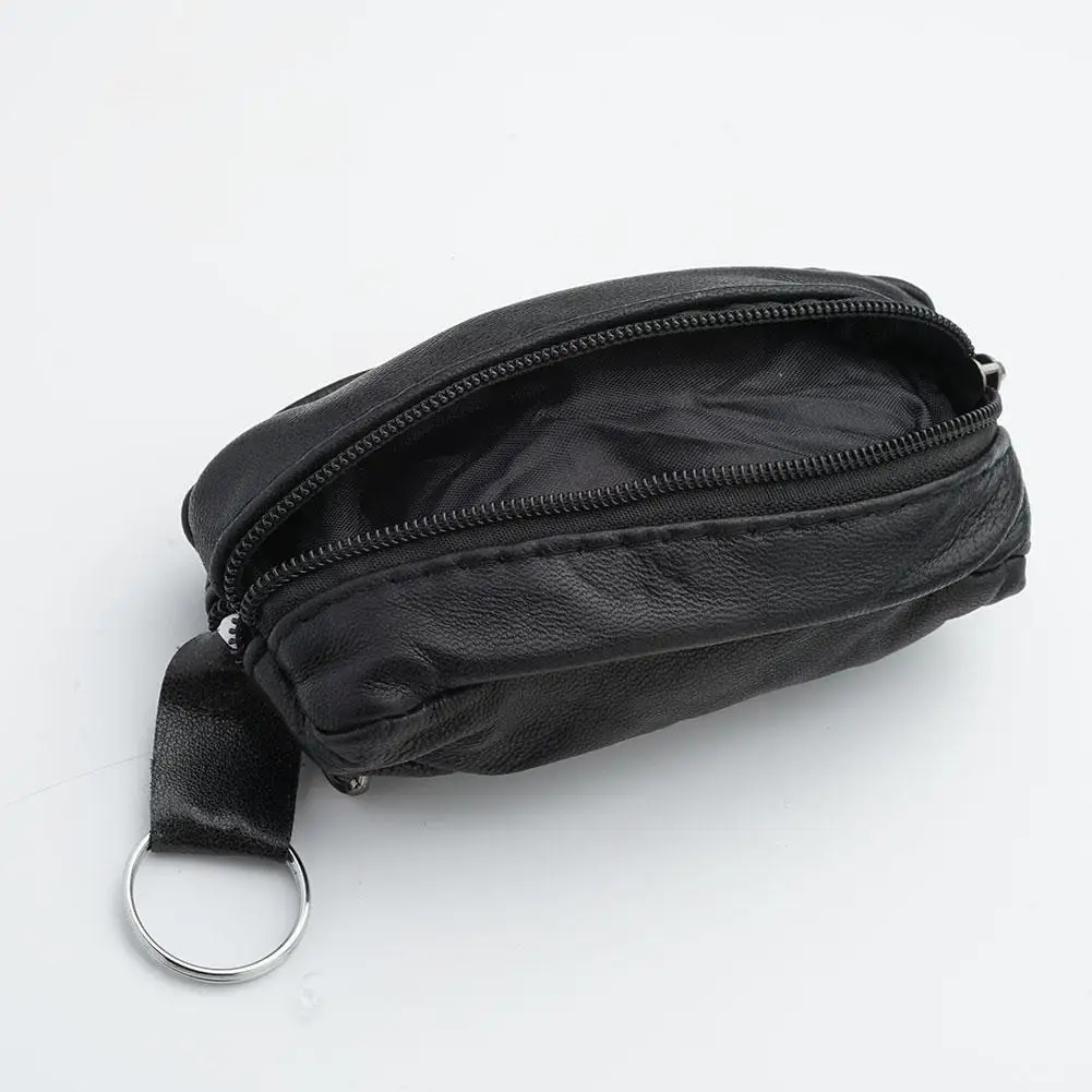 Przenośna mini portmonetka na zamek błyskawiczny dla mężczyzn Miękkie etui na klucze samochodowe ze skóry PU Modna portmonetka na monety Prezent Mini zamek błyskawiczny Miękkie portmonetki na klucze