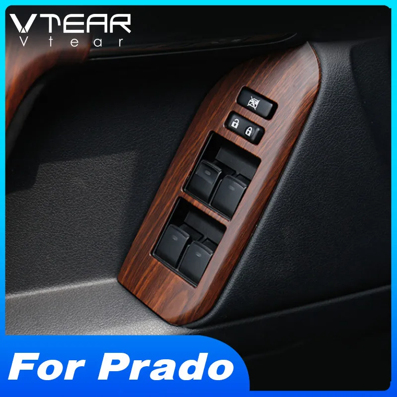 

Vtear For Toyota LAND CRUISER Prado 150 Car interior decoration door window button cover Anti-scratch trim accessories parts