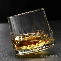 Thailand Ocean Spinning Top Pressure-relief Wine Glasses Diamond Cut Gyro Whiskey Rock Glass Beer Cup Whisky Chivas XO Tumbler