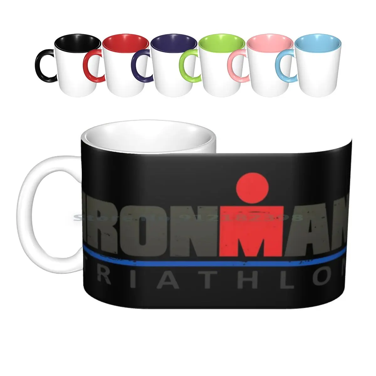 Triathlon Ceramic Mugs Coffee Cups Milk Tea Mug Running Race Marathon Race Sports Competitions Sports Athletes Triathlon Race