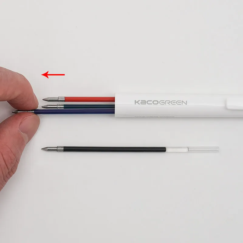KACOGREEN EASY 4 Functions Pen Multifunction Pens 0.5mm Refill Black Blue Red Green Refill Gel Pen for Office School/OEM Refill