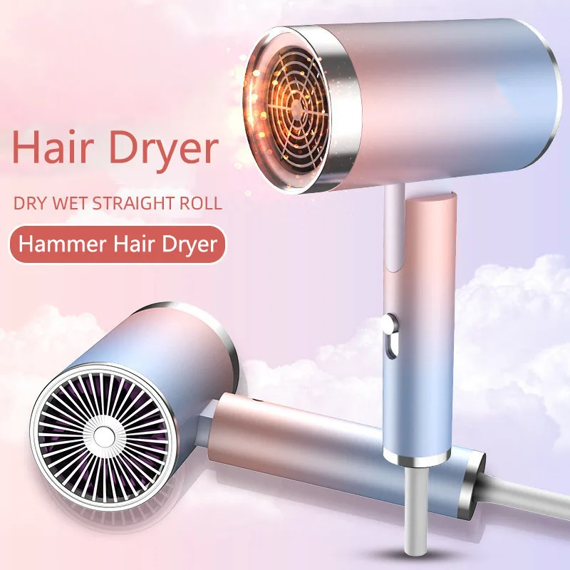 Electric Hair Dryer for 3 Speeds Strong Wind Fast Dry Fold Hairdryer Professional Salon Blow Hammer Fan Low Noise Household CF03