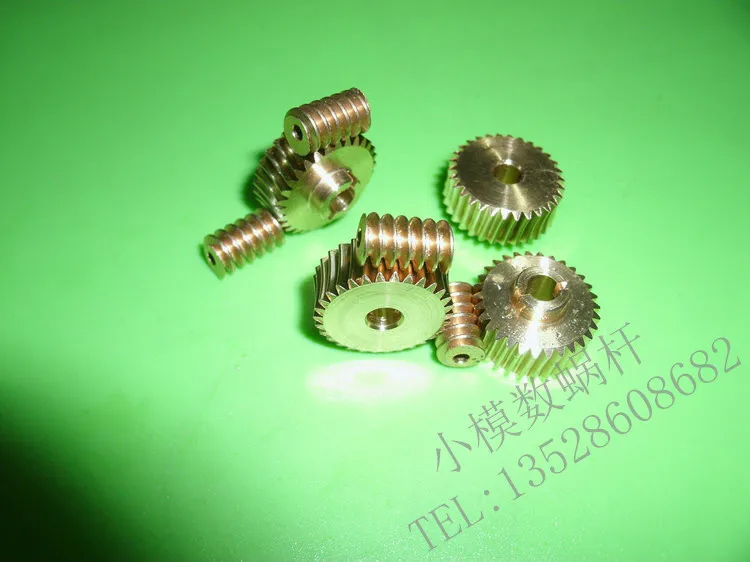 0.5 Mold Worm and Worm Wheel 1:40 telecomando giocattolo sterzo rame Worm and Worm Gear Combination/0.5 Mold Turbine Assemb