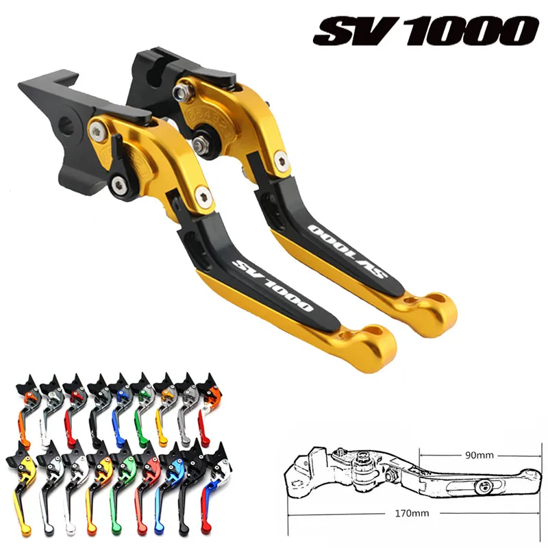 

New CNC Adjustable Folding Extendable Motorcycle Brake Clutch Levers For SUZUKI SV1000/S 2003 2004 2005 2006 2007