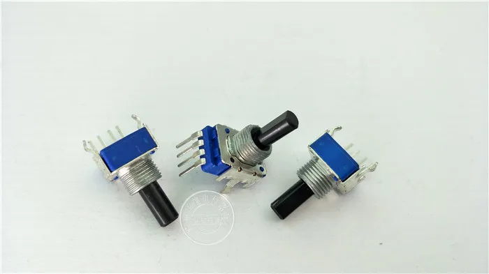 Original New 100% R1111BV 142 Type vertical single potentiometer B10K handle 15MMF 4pin stepping 25 points (SWITCH)