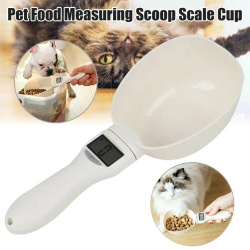 

250ml Dog Feeders Portable Pet Dog Food Measuring Spoon Kitchen Weighing Scale Cup Cat Dog Supplies Feeding Bowl Pet Products