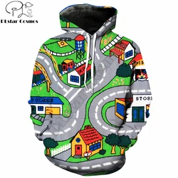 Drop Shipping 2020 Fashion Mens 3d Hoodies Toy Roads Cartoon Printed Hooded Sweatshirt Unisex Streetwear Casual Tracksuits