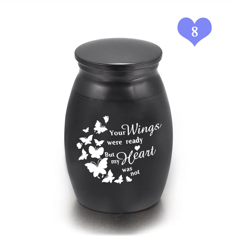 3 Pcs Black Engravable Mini Cremation Urns for Pet / Human Ashes Casket Funeral Loss of Love Titanium steel Cremation Urn Jar