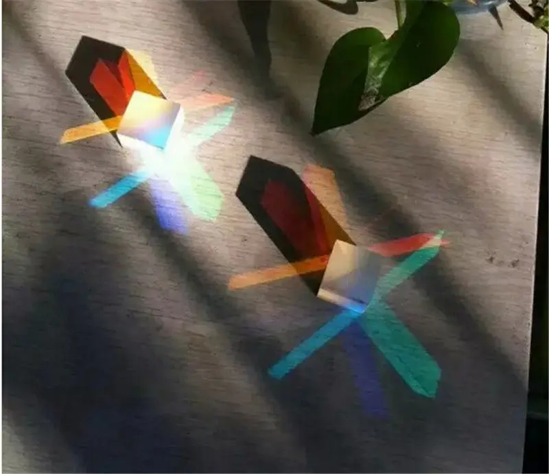 มินิตกแต่ง Optical Glass RGB Prism X-CUBE ฟิสิกส์สอนของเล่นเพื่อการศึกษา Light Cube สำหรับคอลเลกชัน PARTY Gift