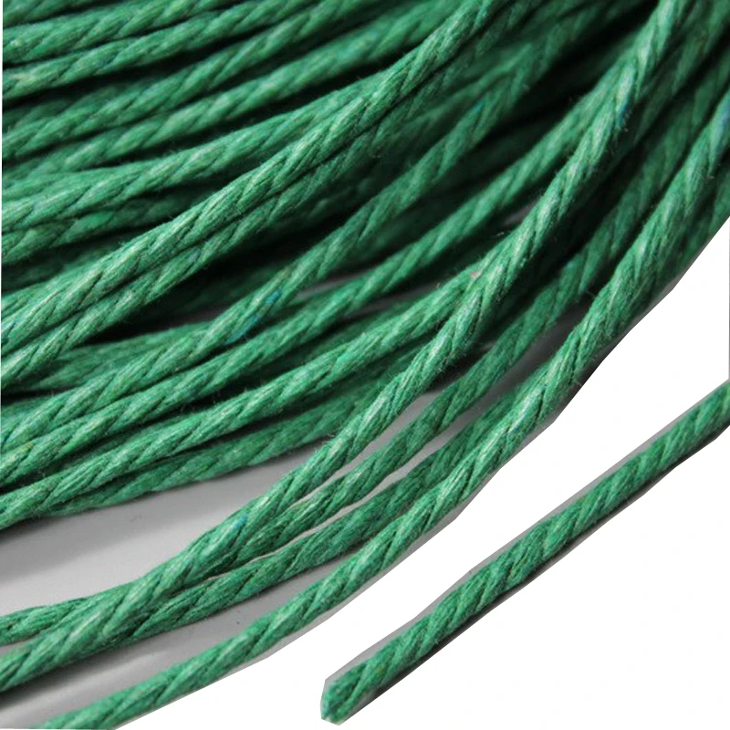 AaaZee 20 Yards 2.5mm Green Hemp Cords Macrame Twisted Cotton Rope for DIY String Home Textile Accessories Craft Gift