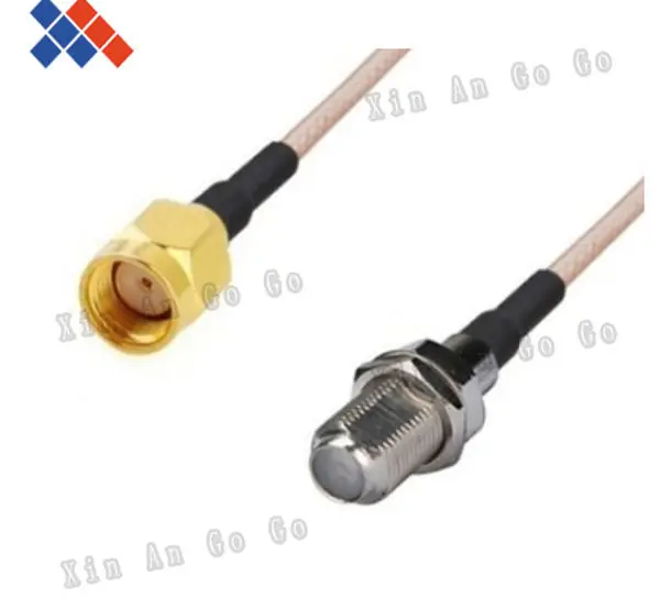 

Wholesale 10pcs RF connector F female to RP-SMA male Straight type RG316 Pigtail Cable 15CM