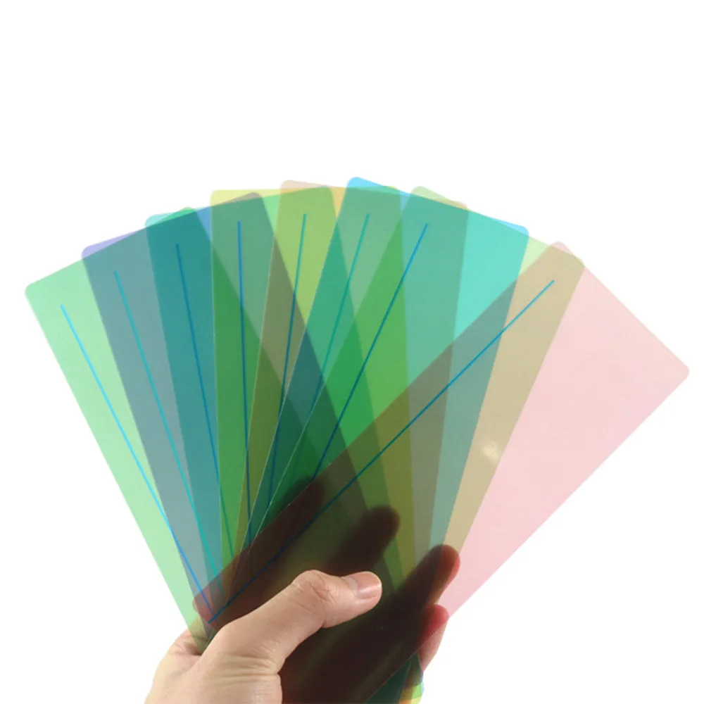 8PCS Guided Reading Highlight Strips Bookmark Colored Overlay Reading Tracking Rulers Helps with Reduce Visual Stress