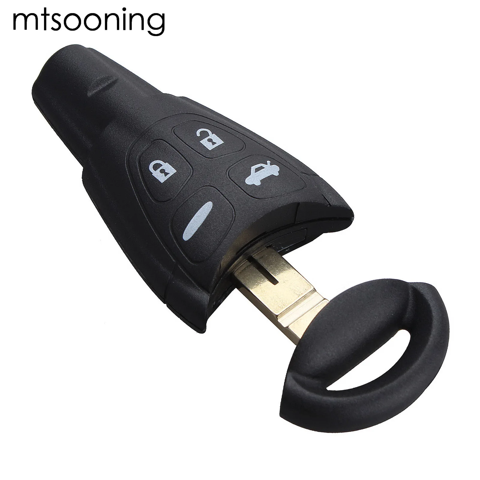 Mtsooning Remote Key Shell Fobใบมีด4ปุ่มสำหรับ2003-2007 Saab 9-3 Sport SedanรถSport Combi Wagon