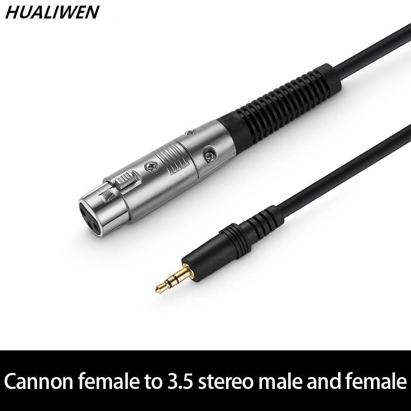 3.5 MM TRS Stereo Male To XLR Female Balanced Interconnect Audio Cable For Professional Recording Studios Public Speak