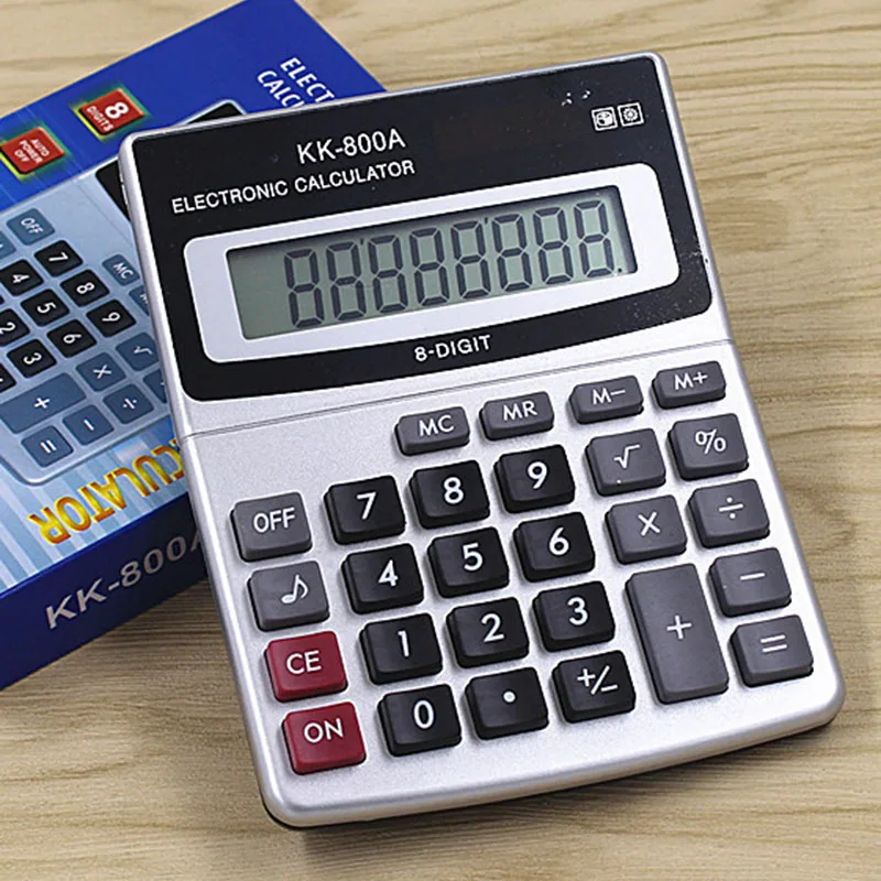 KK-800A-Calculadora electrónica de 8 dígitos, dispositivo con pantalla de tamaño pequeño, 8 A, suministros de oficina, Calculadora de impuestos