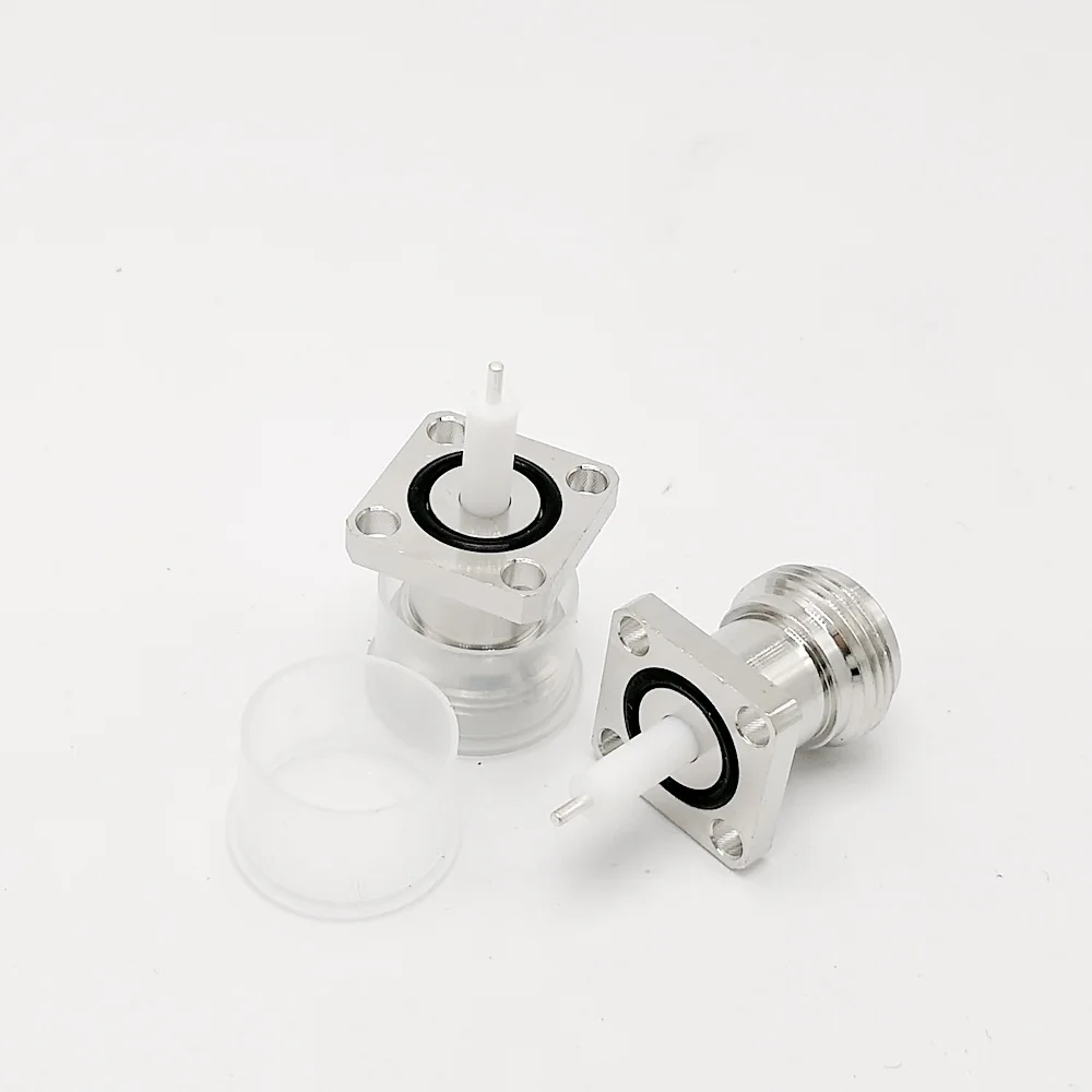 17.5mm L16 N type female jack RF Coaxial connector 4-hole panel mount waterproof 10pcs/lot