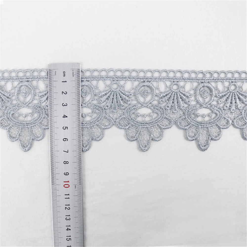 Cusack 15 Yards 7 CM Polyester Lace Trim Ribbon Applique for Garment Home Textiles DIY Crafts Trimmings Sewing 3 Colors