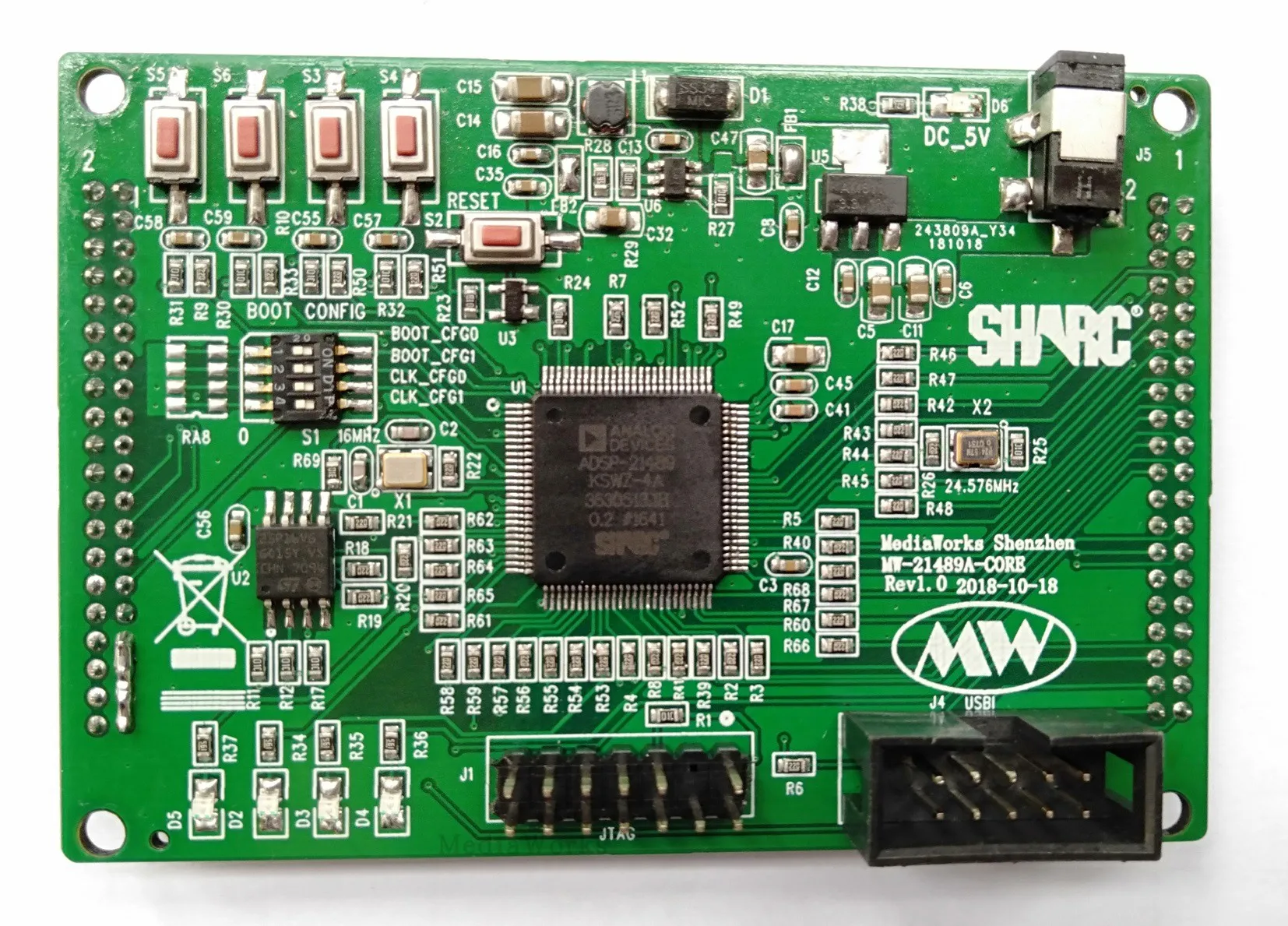 SHARC DSP ADSP-21489 Core Board