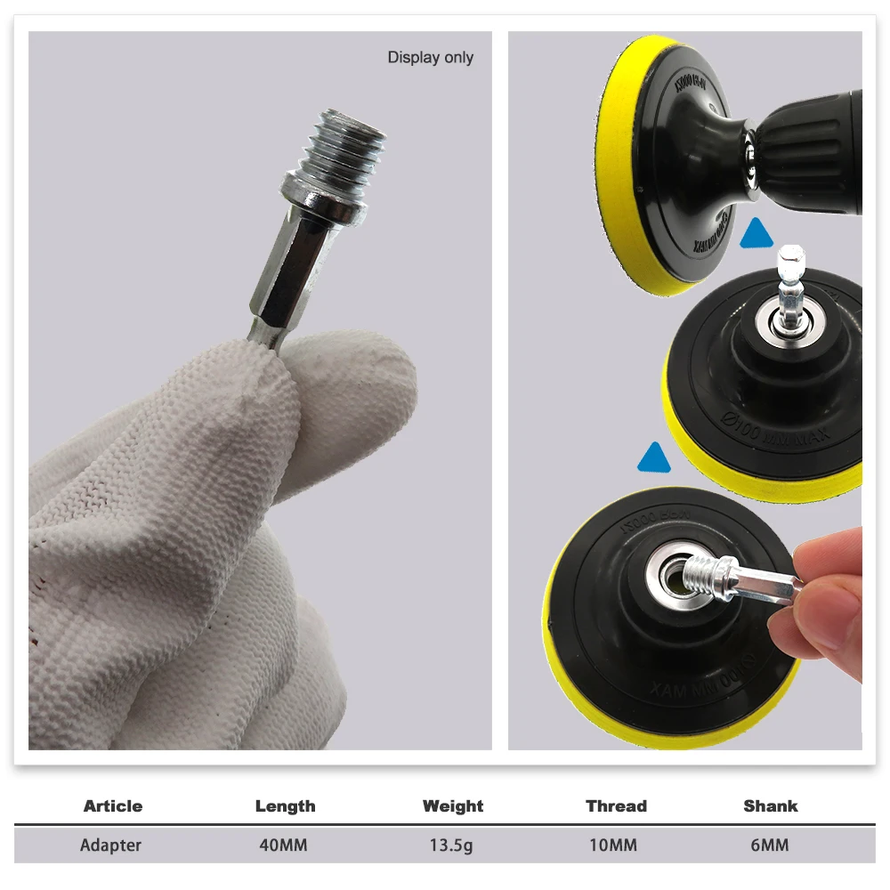 10/14mm 1/4 Hexagon Connecting Rod Adapter Drill Chuck M10 M14 Polishing Disc Connection Hexagon Connecting Rod