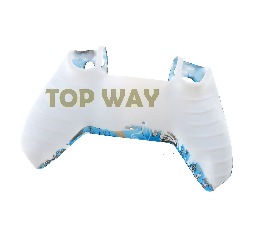 50PCS Water Transfer การพิมพ์ซิลิโคนผิวสำหรับ PlayStation5 PS5 Controller สำหรับ DualSense Gamepad ฝาครอบ