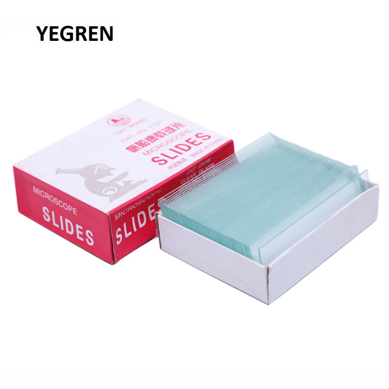 50 pieces Clear Glass Slides Blank Microscope Slides with Frosted Edges Reusable for Laboratory Experiment Biology Study