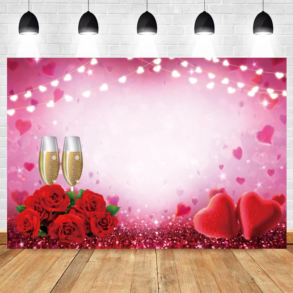 Valentine's Day Light Spots Bokeh Photography Backdrop Photocall Weeding Photographic Decor Background Photo Studio Photozone