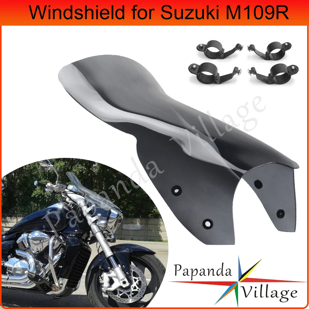 

Motorcycle Clear Smoke Front Windshield Wind Screen for Suzuki Boulevard M109R BOSS Limited Edition M50 M90 VZR1800 2011-2016