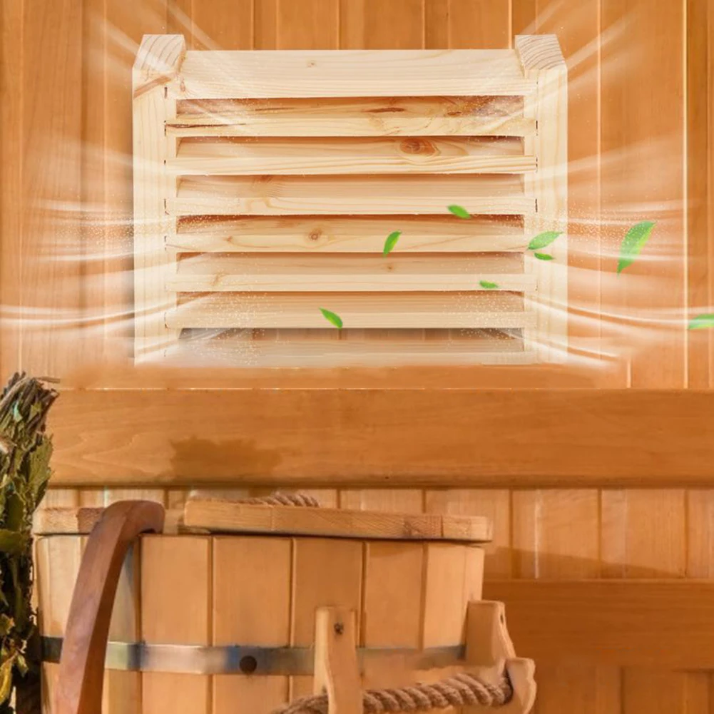 Tende di ventilazione in legno Set di prese d\'aria per Sauna accessori per attrezzature per Sauna