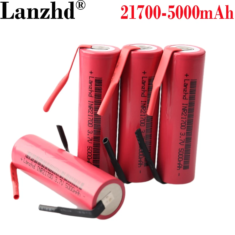 10PCS  3.7V 21700 battery DIY 5000mah 5C batteries lithium  battery for tools Toy flashlight, scooter, LED lamp