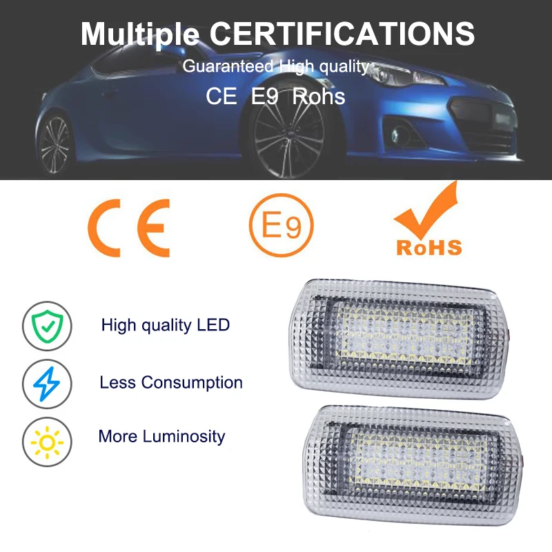 2Pcs For Toyota Land Cruiser 200 Series 150 Series Prado MK4 J150 2007 For Lexus ES240 IS250 LED Courtesy Door Light Bulb