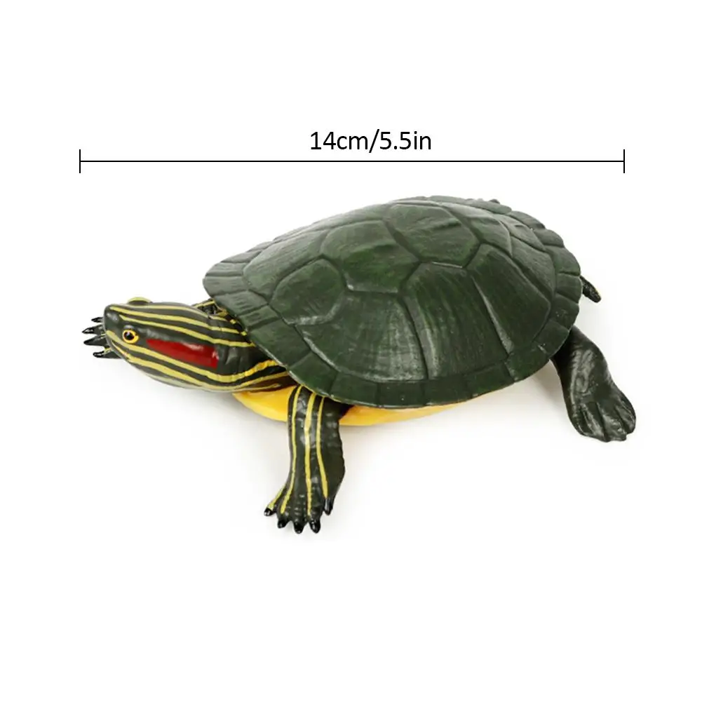 5.5inch Brazilian Red-Eared Slider Turtle Tortoise Animal Toy Action PVC Figure 14cm Turtle Children\'s Educational Toys Gifts