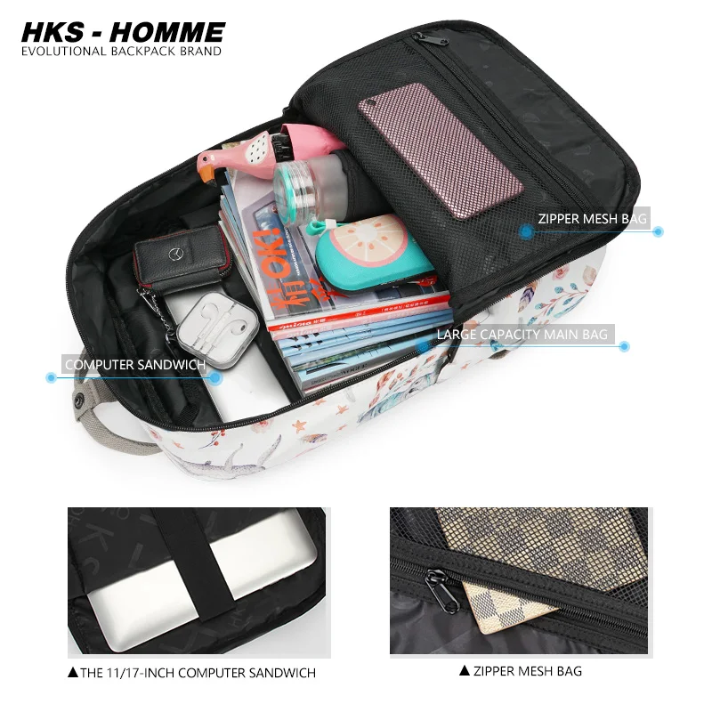 Japanese Canvas Backpack New Korean Large capacity Students schoolbag Campus Printing Fashionable girl Travel bag Waterproof