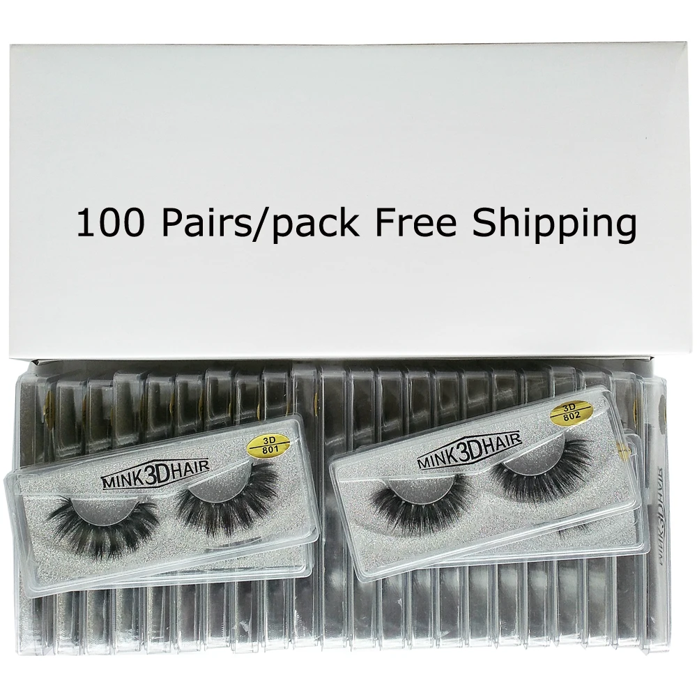 10 Pairs 3D Mink Lashes Vendors Natural False Eyelashes Makeup Eye Lashes Fake Eyelashes Bulk