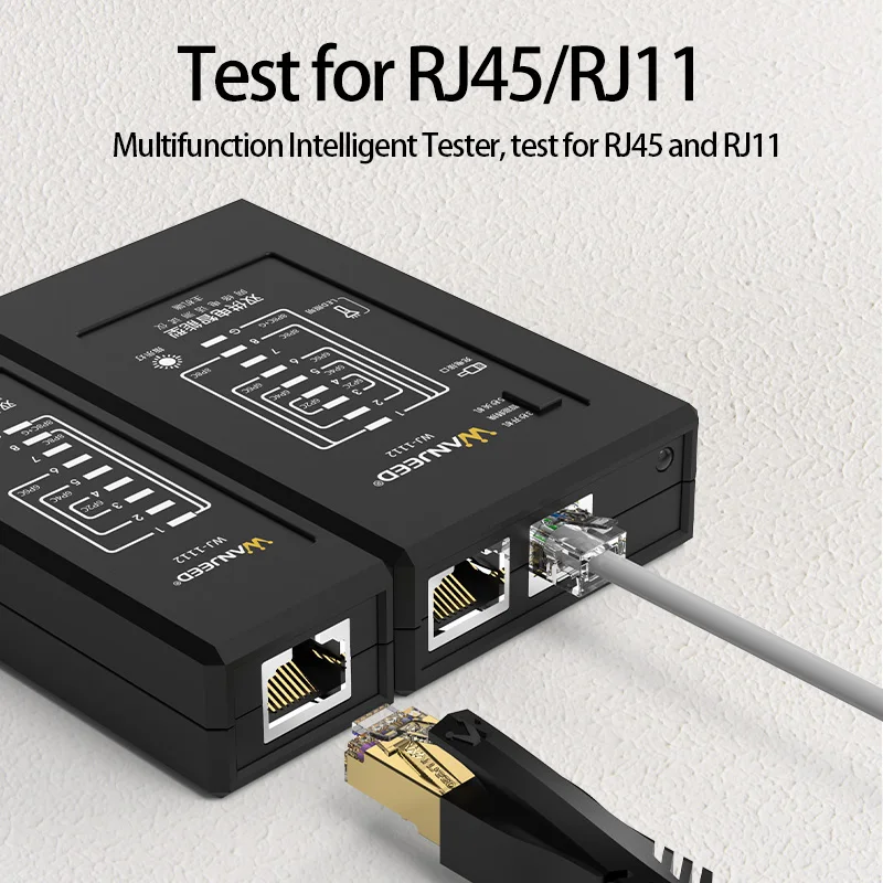 RJ45 RJ11 Tester Professional CAT5E CAT6 CAT7 CAT8 UTP S/FTP Network lan Cable tester Detector