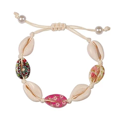 Handmade Sea Shell Bracelets For Women Bohemian Beach Cowrie Seashell String Rope Chains Fashion Barefoot Bracelet Charm Jewelry