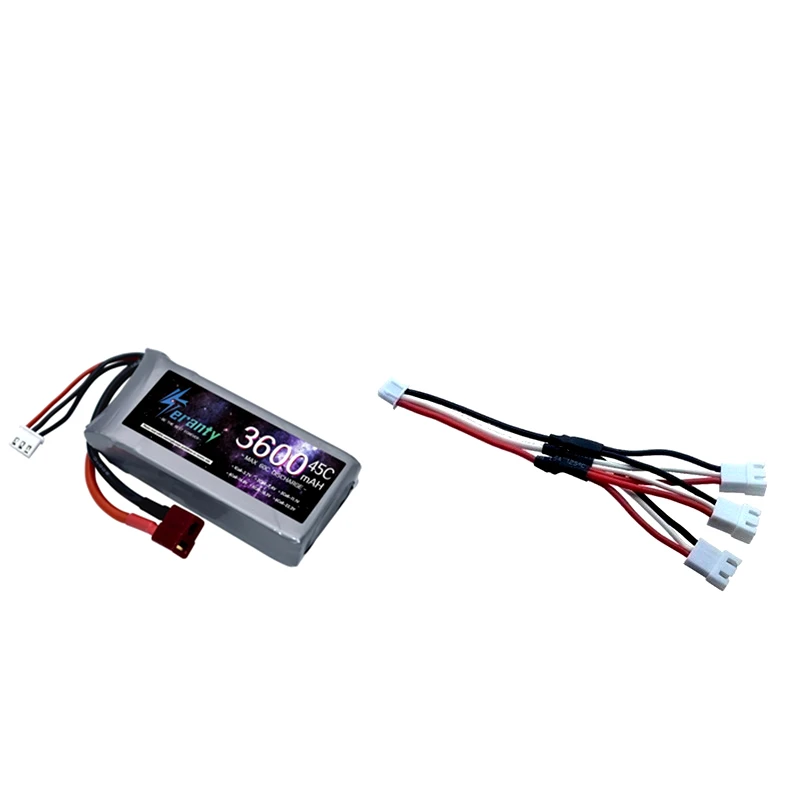 7.4V 3600mAh 45C RC Lipo Battery and Charger Sets For Wltoys 12428 12423 RC Car feiyue 03 Q39 parts 2s 7.4V Rechargeable Battery