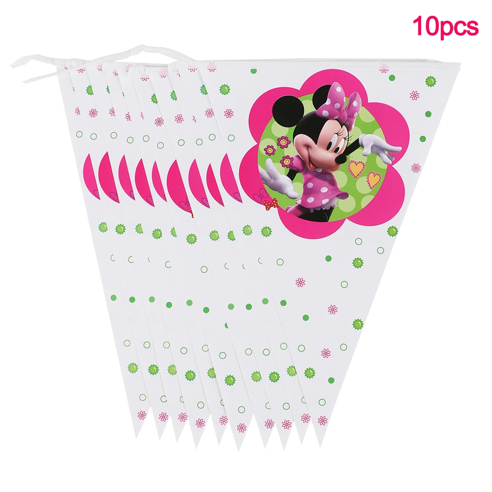 Minnie Mouse Design Girls Birthday Party tazze piatti tovaglia borsa bandiere Disney Baby Shower carta stoviglie usa e getta forniture