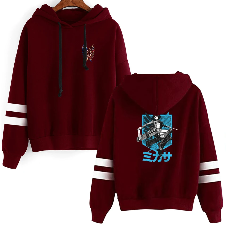 Anime Attack on Titan AOT Levi Ackerman Uniform Printed Hoodies Hooded Pullovers Cozy Tops Sweatshirts