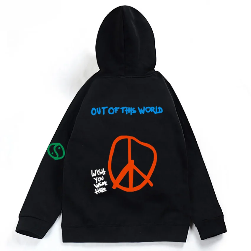 Hip Hop Hoodie Men Women ASTROWORLD Hoodies Sweatshirts Cactus Jack WISH YOU WERE HERE Letter Print Hooded Hoody Man Streetwear