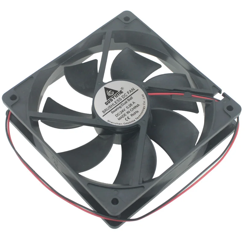 New DC12V 24V 12cm 120x25mm dual ball bearing chassis power cooling fan 5V USB 48V high speed silent fan