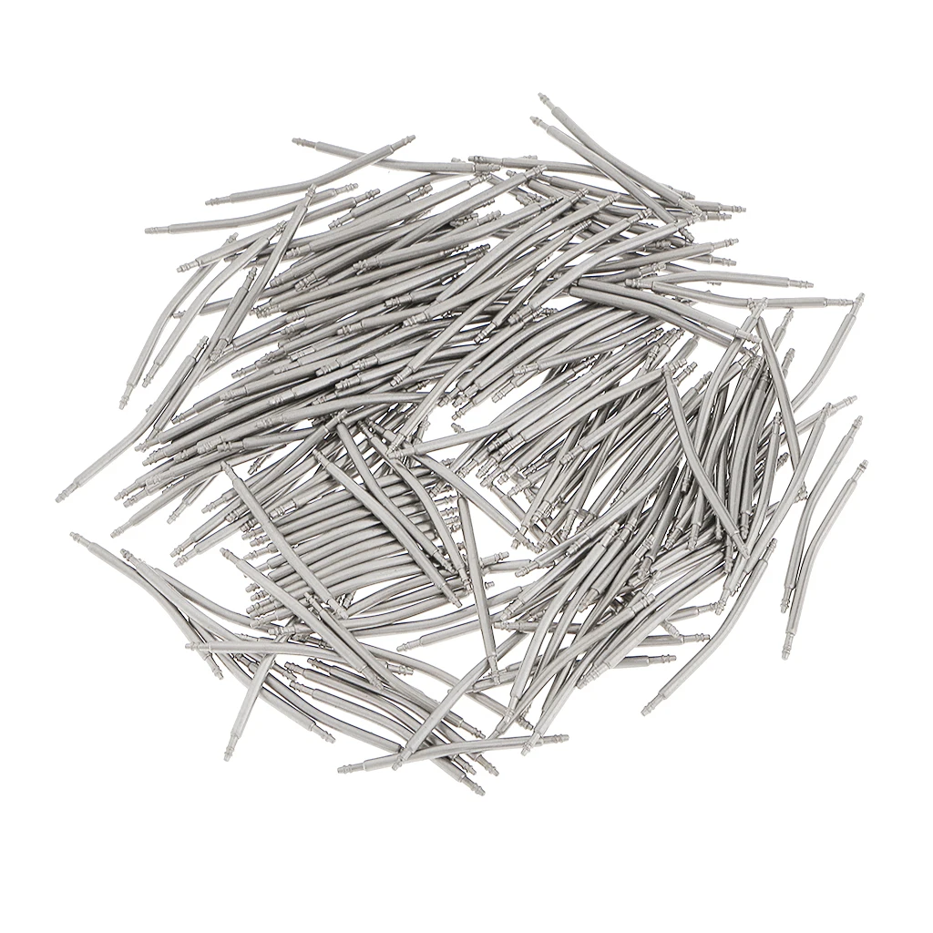 200pcs Stainless Steel Curved Spring Bar Pins Link for Watch Band 24mm