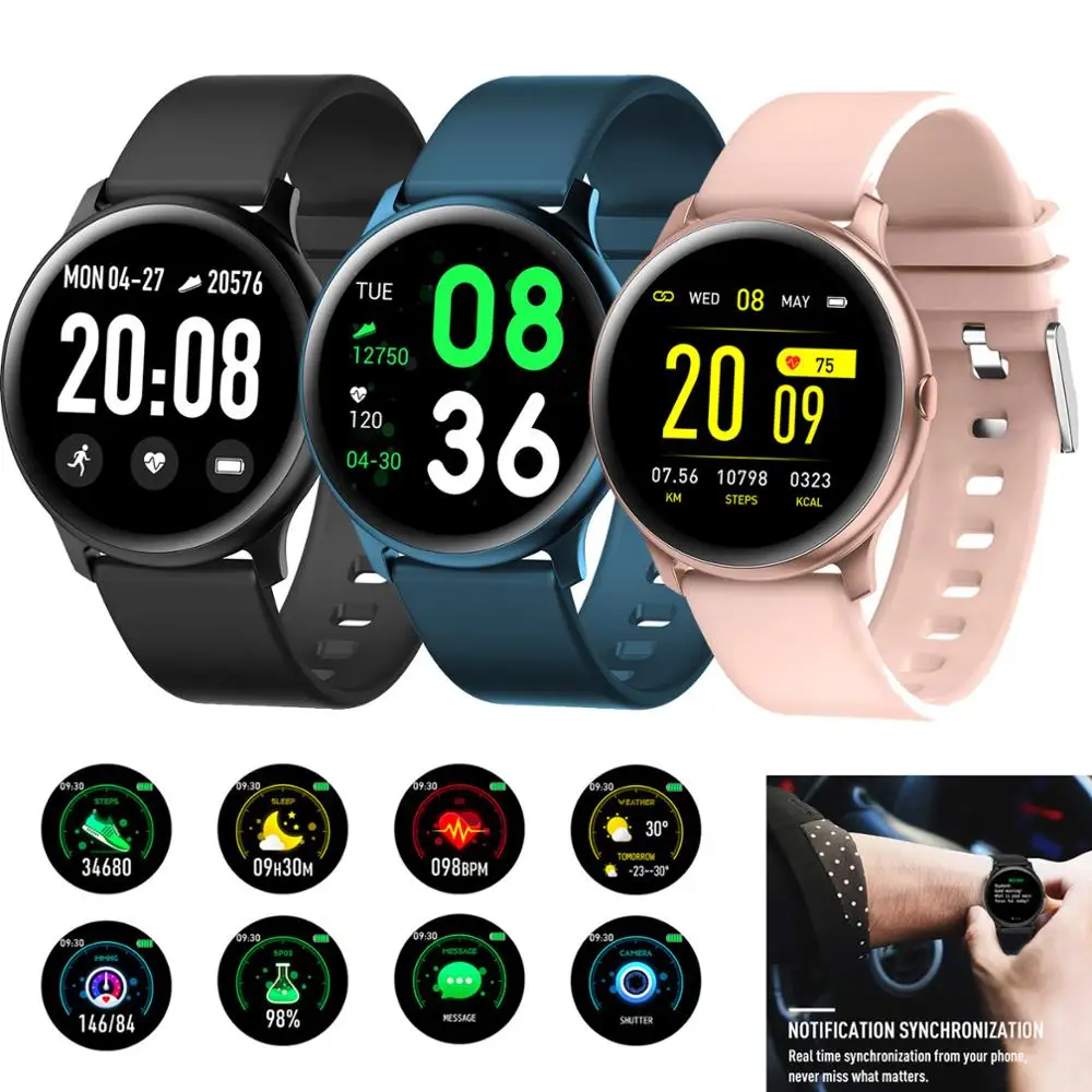 Women Girls Luxury Fashion Smart Watch Sleep Heart Rate Monitor Wrist Watches For Women Men Smartphones iOS Android