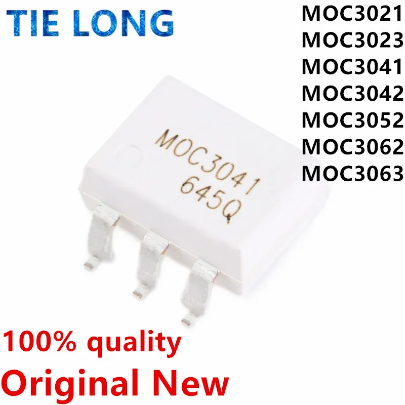 10PCS MOC3020 MOC3021 MOC3022 MOC3031 MOC3023 MOC3041 MOC3043 MOC3052 MOC3061 MOC3062 MOC3063 SOP-6 Optocoupler New Original IC