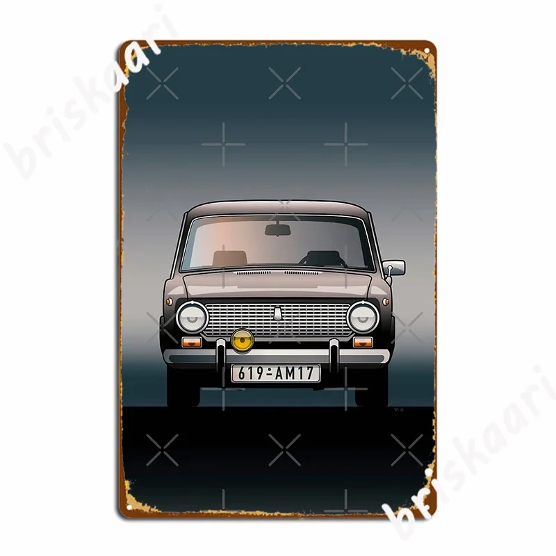 Classic Icons Lada 1200 S Vaz 2101 Fiat 124 Seat 124 Poster Metal Plaque Poster Custom Cinema Wall Pub Tin Sign Posters