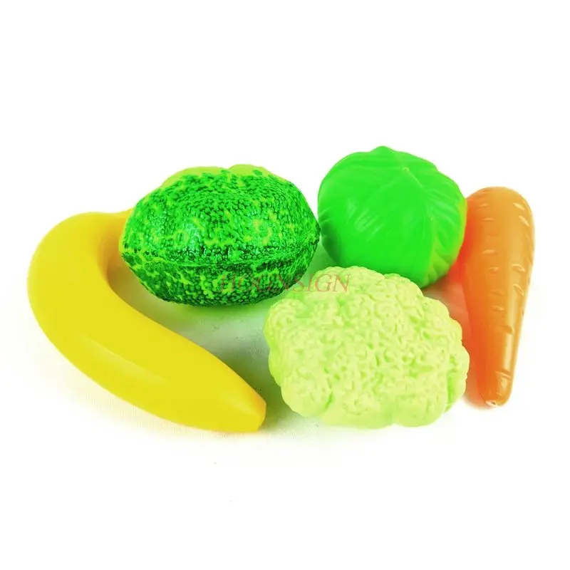5pcs Simulation Food Kitchen Toy Broccoli Carrot Dutch Beans Vegetables Toys For Kids 2021
