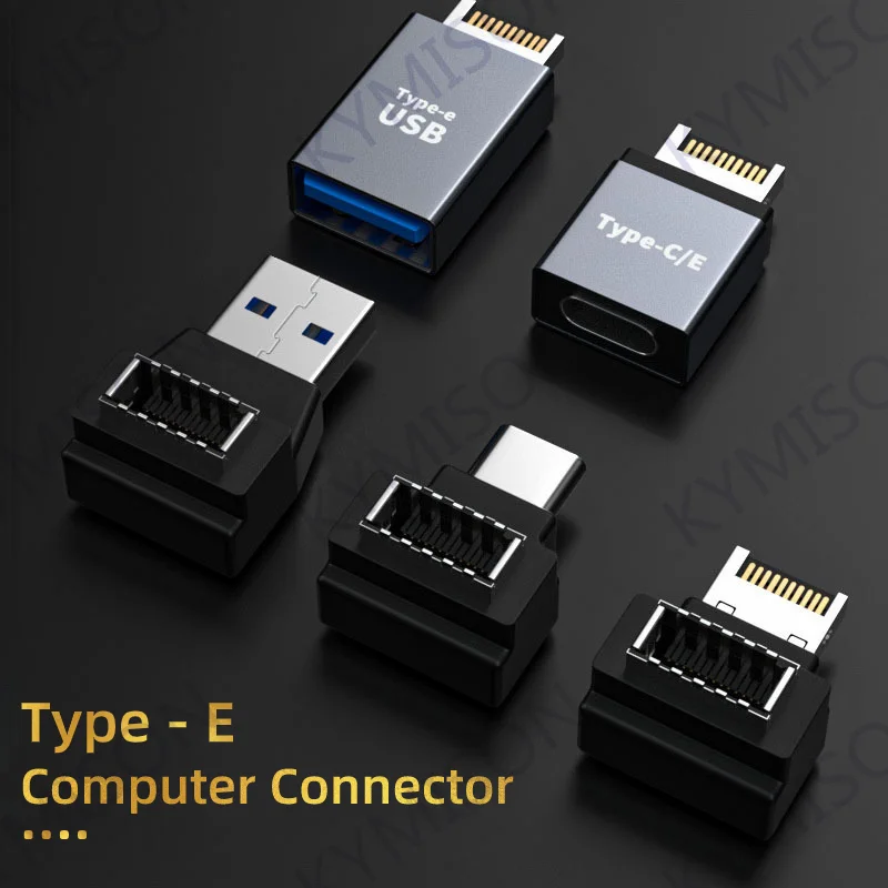 คอมพิวเตอร์เดสก์ท็อปเมนบอร์ดสายอะแดปเตอร์ USB 3.1หัวต่อแผงด้านหน้า C ประเภท E ปลั๊กขยาย Converter