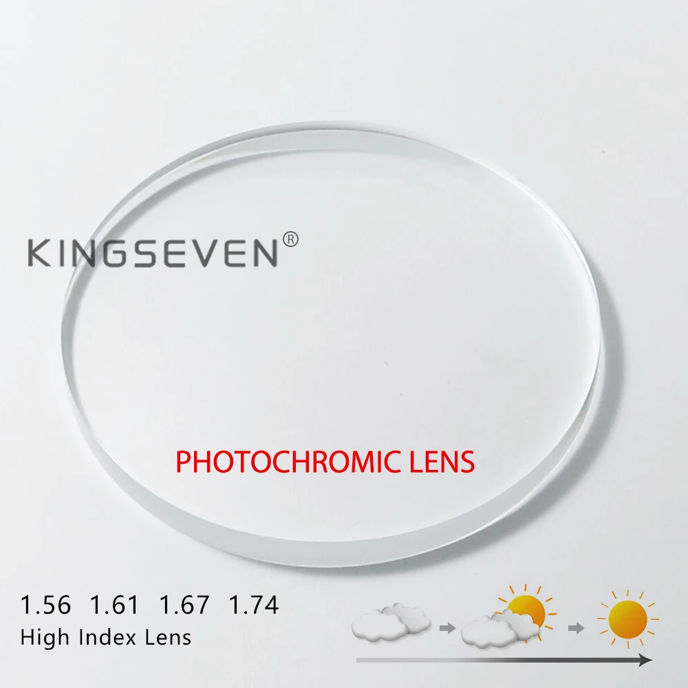 KINGSEVEN Photochromic Lens Progressive Multifocal Prescription Myopia Lenses Reading Glasses 1.56 1.61 1.67